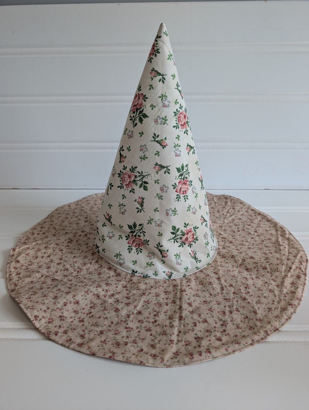 Handmade Floral Whimsy Floppy Witch Hat - 13